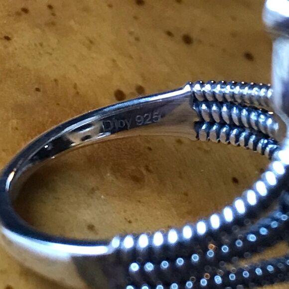 Natural Royston Blue Horizon Turquoise Sterling Silver Ring Size 8 - Picture 6 of 9